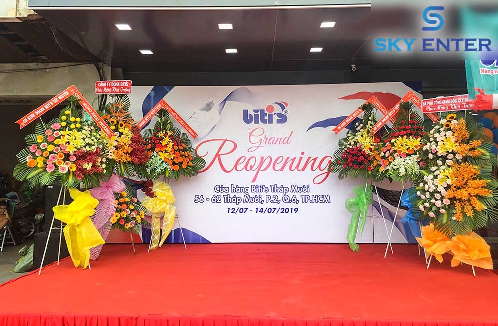 TỔ CHỨC SỰ KIỆN KHAI TRƯƠNG CỬA HÀNG BITI'S THÁP MƯỜI